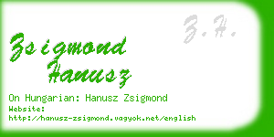 zsigmond hanusz business card